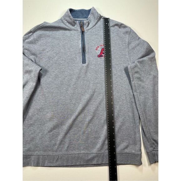 Johnnie-O Casual 1/4 Zip Avon Old Farm Embroidered Logo Meteor Blue Size Medium - Picture 6 of 7